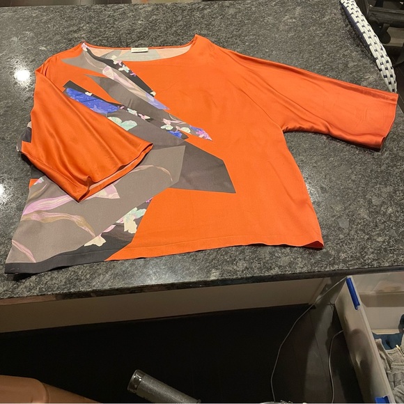 Dries Van Noten Tops - Vintage Dries Van Noten Coral Silk Top Size 40